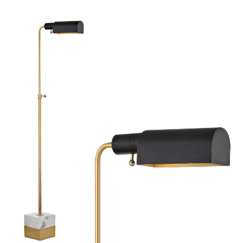 Smart Floor Lamp with Voice Control and Bluetooth ConnectivitySmart Floor Lamp with Voice Control and Bluetooth ConnectivityIva Adjustable Brass Library LED Floor Lamp, Brass Gold/Carrara Marble by JONATHAN Y - 41-56.5" H x 17" W x 6" D Smart Floor Lamp with Voice Control and Bluetooth ConnectivitySmart Floor Lamp with Voice Control and Bluetooth ConnectivityIva Adjustable Brass Library LED Floor Lamp, Brass Gold/Carrara Marble by JONATHAN Y - 41-56.5" H x 17" W x 6" D