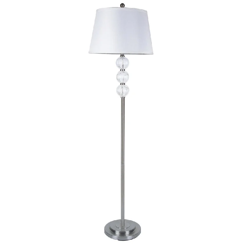 Industrial Style Floor Lamp with Exposed Bulbs for Loft ApartmentsIndustrial Style Floor Lamp with Exposed Bulbs for Loft ApartmentsJournee Home 'Crystal Ball' 62.5 inch Stacked Glass Ball Metal Floor Lamp