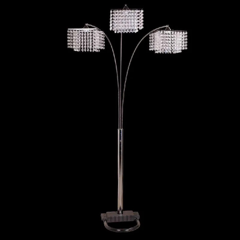 Bohemian Inspired Floor Lamp for Eclectic Home DecorBohemian Inspired Floor Lamp for Eclectic Home DecorJournee Home 'Elegance' 84 inch Faux Crystal Arch Floor Lamp