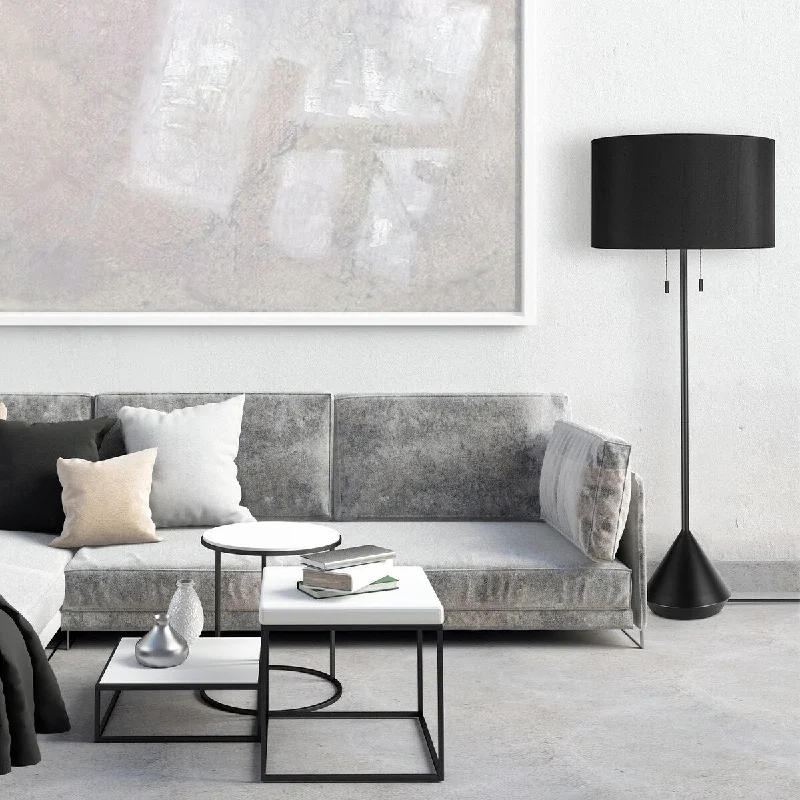Metal Floor Lamp with a Matte Black Finish for a Sleek LookMetal Floor Lamp with a Matte Black Finish for a Sleek LookKara 60" 2-Light Black Floor Lamp with CEC Title20 LED Bulbs Included