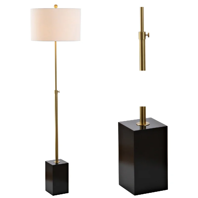 Adjustable Height Floor Lamp for Versatile Lighting NeedsAdjustable Height Floor Lamp for Versatile Lighting NeedsLafayette 65" Adjustable Height LED Floor Lamp, Brass/Black by JONATHAN Y - Black/Brass Gold - 55-65" H x 16" W x 16" D Adjustable Height Floor Lamp for Versatile Lighting NeedsAdjustable Height Floor Lamp for Versatile Lighting NeedsLafayette 65" Adjustable Height LED Floor Lamp, Brass/Black by JONATHAN Y - Black/Brass Gold - 55-65" H x 16" W x 16" D
