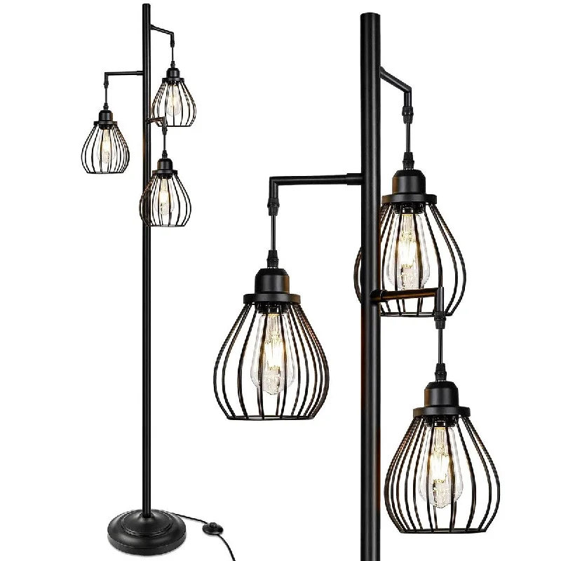 Fabric Floor Lamp with a Linen Shade for a Relaxed AestheticFabric Floor Lamp with a Linen Shade for a Relaxed AestheticLakumu Industrial Floor Lamp for Living Room, Tree Floor Lamp