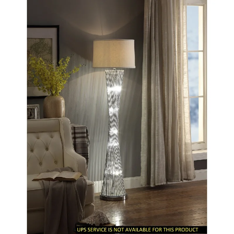 Modern Minimalist Floor Lamp for Contemporary Living RoomsModern Minimalist Floor Lamp for Contemporary Living RoomsLED Night Light, Silver Finish Luxurious Floor Lamp