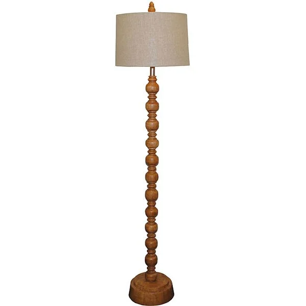 Smart Floor Lamp with Voice Control and Bluetooth ConnectivitySmart Floor Lamp with Voice Control and Bluetooth ConnectivityLuisito 1-light Natural Wooden Floor Lamp
