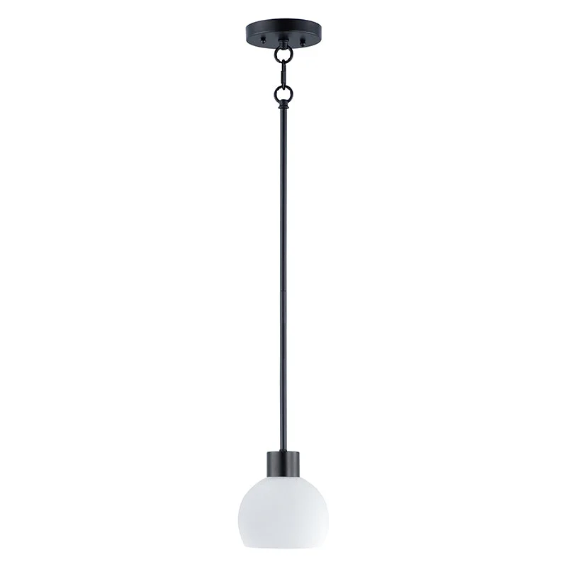 Tropical - Themed Ceiling Lights with Palm - Leaf Shapes and Rattan WrapsTropical - Themed Ceiling Lights with Palm - Leaf Shapes and Rattan WrapsMaxim 91270 Basix 1-lt 6" Mini Pendant