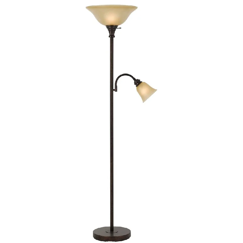 Smart Floor Lamp with Voice Control and Bluetooth ConnectivitySmart Floor Lamp with Voice Control and Bluetooth ConnectivityMetal 100-watt Torchiere Lamp with 60-watt Reading Lamp