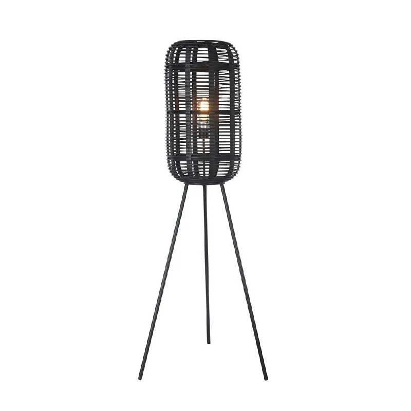 Smart Floor Lamp with Voice Control and Bluetooth ConnectivitySmart Floor Lamp with Voice Control and Bluetooth ConnectivityMetal 54" Floor Lamp W/Rattanshade, Black