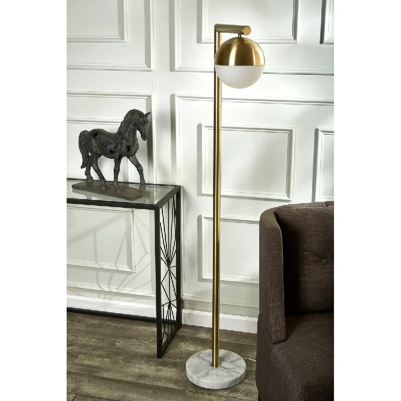 Marble Base Floor Lamp for a Touch of LuxuryMarble Base Floor Lamp for a Touch of LuxuryMetal 62" Orb Floor Lamp with Marble Base, Gold 62.0"H - 18.5" x 14.17" x 62.0"