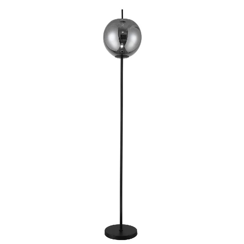 Modern Minimalist Floor Lamp for Contemporary Living RoomsModern Minimalist Floor Lamp for Contemporary Living RoomsMetal 68" Floor Lamp With Glass Smoke Shade - Black