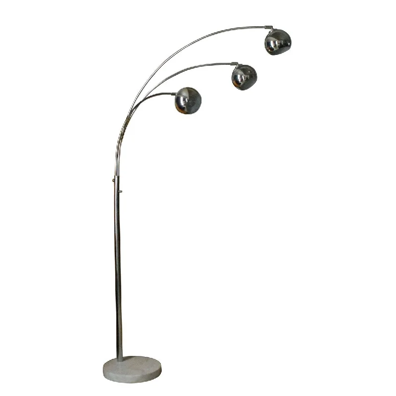 Adjustable Height Floor Lamp for Versatile Lighting NeedsAdjustable Height Floor Lamp for Versatile Lighting NeedsMetal 79" Triple Dome Floor Lamp W/ Marble Base, S - Nickel