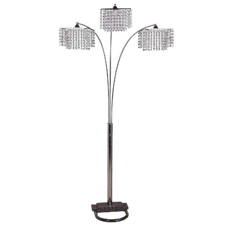 Adjustable Height Floor Lamp for Versatile Lighting NeedsAdjustable Height Floor Lamp for Versatile Lighting NeedsMetal Arch Design Floor Lamp with Acrylic Beaded Shade, Chrome