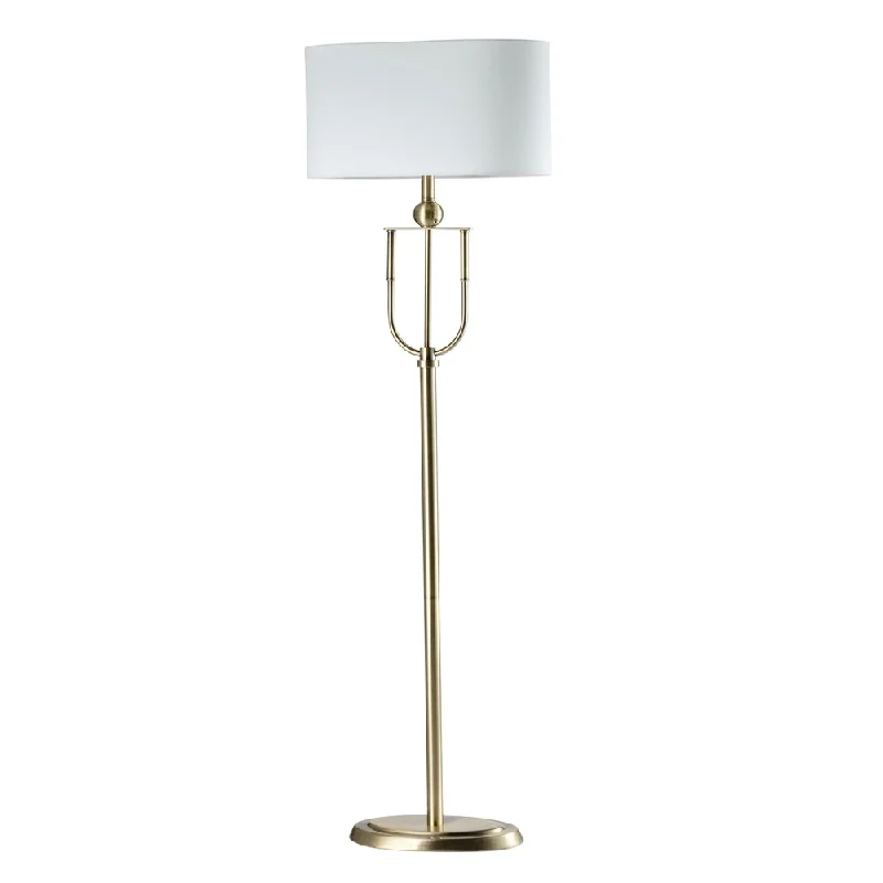 USB Charging Port Floor Lamp for Convenient Device ChargingUSB Charging Port Floor Lamp for Convenient Device ChargingMetal Floor Lamp, Brass, 62"