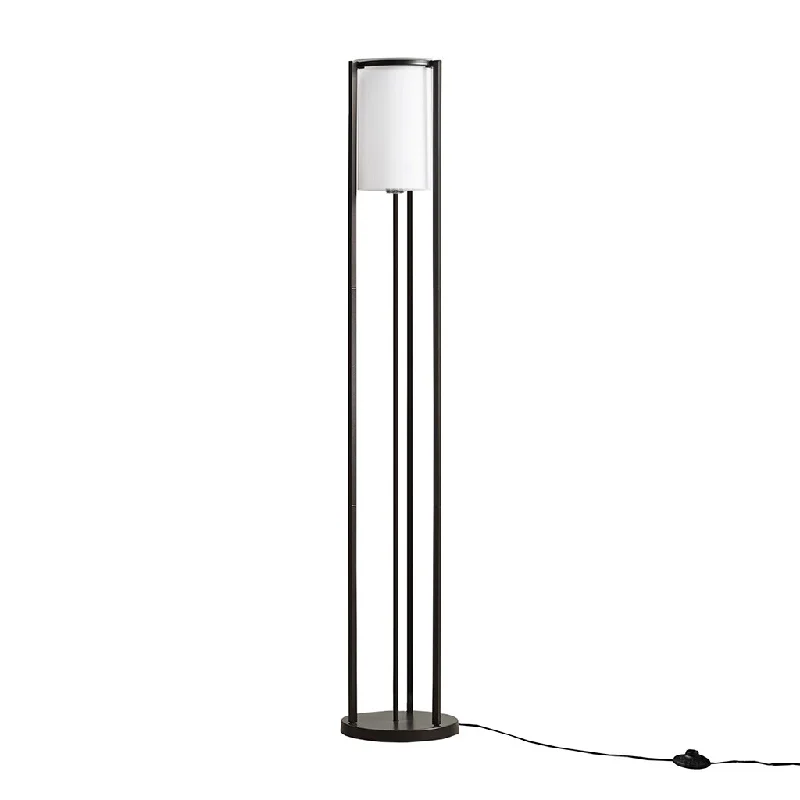 Rustic Farmhouse Style Floor Lamp for Cozy BedroomsRustic Farmhouse Style Floor Lamp for Cozy BedroomsMetal Floor Lamp with Glass Cylinder Shade