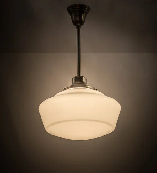 Contemporary Ceiling Lights with Unique, Abstract ShapesContemporary Ceiling Lights with Unique, Abstract ShapesMeyda Lighting 141230 16"W Revival Schoolhouse W/Traditional Globe Pendant