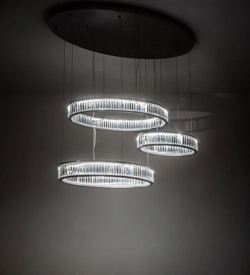 Crystal Ceiling Lights with High - Quality Swarovski CrystalsCrystal Ceiling Lights with High - Quality Swarovski CrystalsMeyda Lighting 222267 60" Long Beckam 3 Light Cascading Pendant