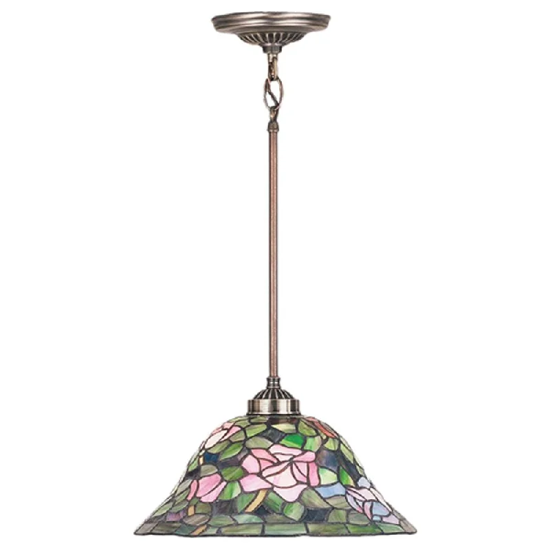African - Inspired Ceiling Lights with Tribal Patterns and Natural MaterialsAfrican - Inspired Ceiling Lights with Tribal Patterns and Natural MaterialsMeyda Lighting 48920 12" Wide Tiffany Rosebush Pendant African - Inspired Ceiling Lights with Tribal Patterns and Natural MaterialsAfrican - Inspired Ceiling Lights with Tribal Patterns and Natural MaterialsMeyda Lighting 48920 12" Wide Tiffany Rosebush Pendant