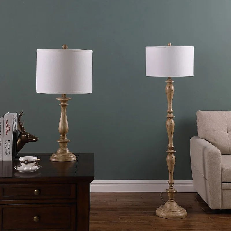 Marble Base Floor Lamp for a Touch of LuxuryMarble Base Floor Lamp for a Touch of LuxuryMid-Century Modern In Coastal Wood Effect Polyresin Floor Lamp