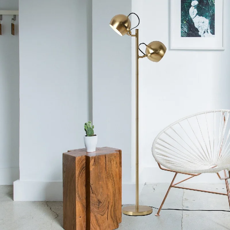 Marble Base Floor Lamp for a Touch of LuxuryMarble Base Floor Lamp for a Touch of LuxuryMiles 61" Matte Brass 2-Light Floor Lamp with In-Line On/Off Foot Switch - one size