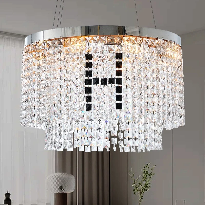  Way Switch Floor Lamp for Multiple Light Intensity Levels Way Switch Floor Lamp for Multiple Light Intensity LevelsModern Crystal Chandelier Round Cristal Lamp Luxury Home Decor Light Fixture