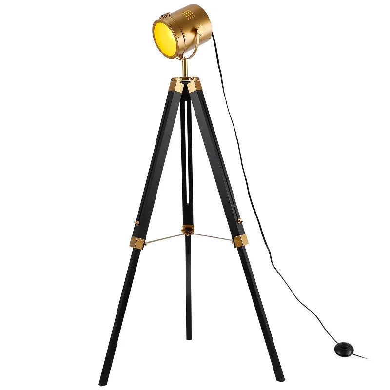 Industrial Style Floor Lamp with Exposed Bulbs for Loft ApartmentsIndustrial Style Floor Lamp with Exposed Bulbs for Loft ApartmentsModern industrial adjustable tripod floor lamp,vintage gold brass standing reading light floor lamp for living room