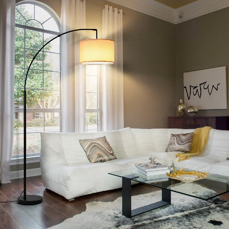 Fabric Floor Lamp with a Linen Shade for a Relaxed AestheticFabric Floor Lamp with a Linen Shade for a Relaxed AestheticNetin 70" Dimmable LED Arched/Arc Floor Lamp with Remote
