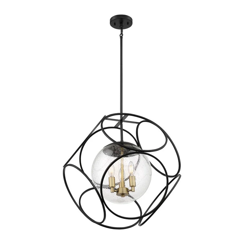 Tropical - Themed Ceiling Lights with Palm - Leaf Shapes and Rattan WrapsTropical - Themed Ceiling Lights with Palm - Leaf Shapes and Rattan WrapsNuvo Aurora 3-lt 22" Pendant