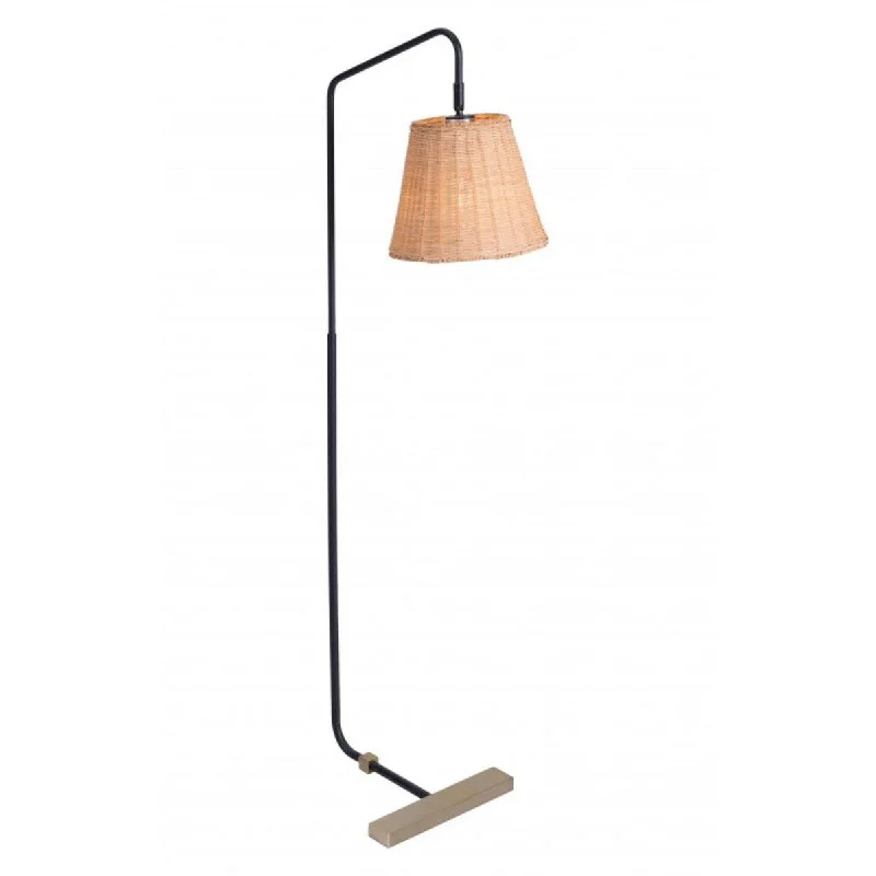 Adjustable Height Floor Lamp for Versatile Lighting NeedsAdjustable Height Floor Lamp for Versatile Lighting NeedsOffex Malone Modern Floor Lamp with Woven Shade - Natural - 11.02"L x 16.54"W x 49.8"H