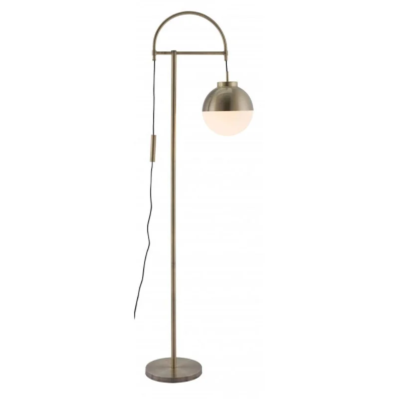 Metal Floor Lamp with a Matte Black Finish for a Sleek LookMetal Floor Lamp with a Matte Black Finish for a Sleek LookOffex Waterloo Floor Lamp White & Brushed Bronze Electroplated Finish - 11.02"L x 20.67"W x 68.9"H
