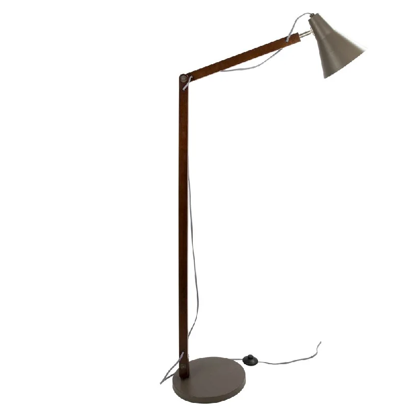 Industrial Style Floor Lamp with Exposed Bulbs for Loft ApartmentsIndustrial Style Floor Lamp with Exposed Bulbs for Loft ApartmentsOregon Industrial Adjustable Wood & Metal Floor Lamp