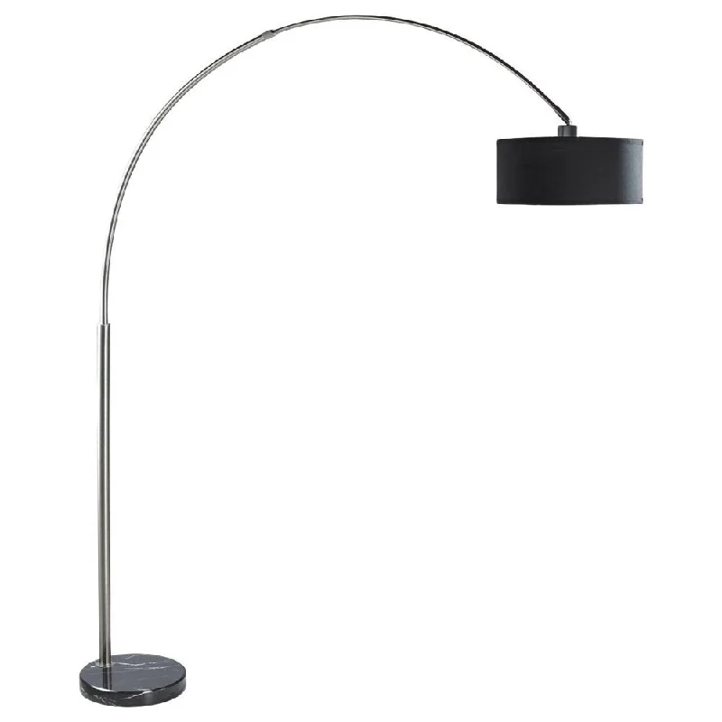 Way Switch Floor Lamp for Multiple Light Intensity Levels Way Switch Floor Lamp for Multiple Light Intensity LevelsQ-Max Steel Adjustable Arching Floor Lamp with Black Shade and Black Marble Base Way Switch Floor Lamp for Multiple Light Intensity Levels Way Switch Floor Lamp for Multiple Light Intensity LevelsQ-Max Steel Adjustable Arching Floor Lamp with Black Shade and Black Marble Base