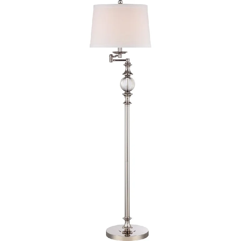 Industrial Style Floor Lamp with Exposed Bulbs for Loft ApartmentsIndustrial Style Floor Lamp with Exposed Bulbs for Loft ApartmentsQuoizel Buckler Polished Nickel Floor Lamp