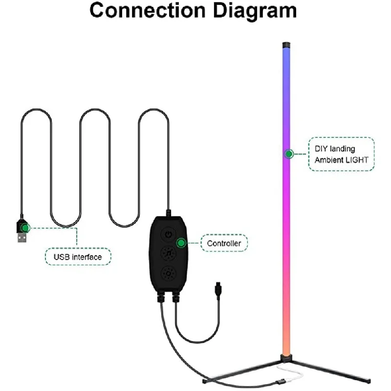 Adjustable Height Floor Lamp for Versatile Lighting NeedsAdjustable Height Floor Lamp for Versatile Lighting NeedsRGB Metal Corner Lamp Minimalist LED Floor Lamp