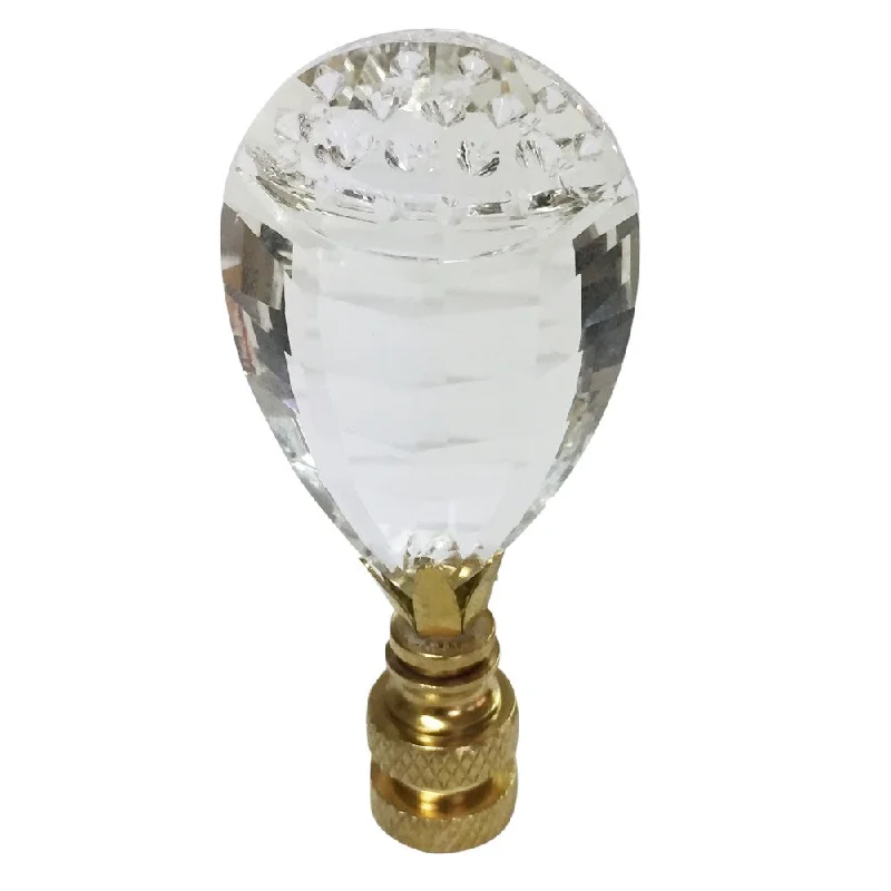 Fabric Floor Lamp with a Linen Shade for a Relaxed AestheticFabric Floor Lamp with a Linen Shade for a Relaxed AestheticRoyal Designs Balloon Drop Clear K9 Crystal Lamp Finial For Lamp Shade with Polished Brass Base