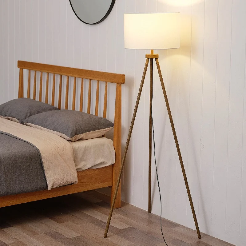 Modern Minimalist Floor Lamp for Contemporary Living RoomsModern Minimalist Floor Lamp for Contemporary Living RoomsShelly 60" Faux Wood Floor Lamp with White Linen Shade - one size