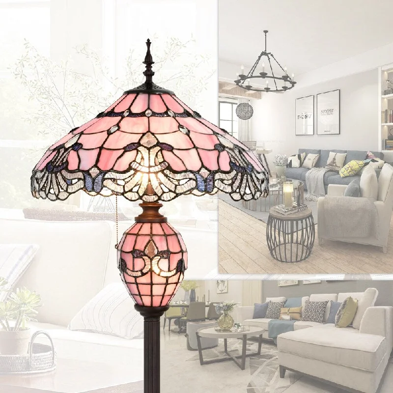 Fabric Floor Lamp with a Linen Shade for a Relaxed AestheticFabric Floor Lamp with a Linen Shade for a Relaxed AestheticTiffany Style 18 Inch Lampshade Floor Lamp Baroque Double Lit Lamp Home Decor Stained Glass Lighting