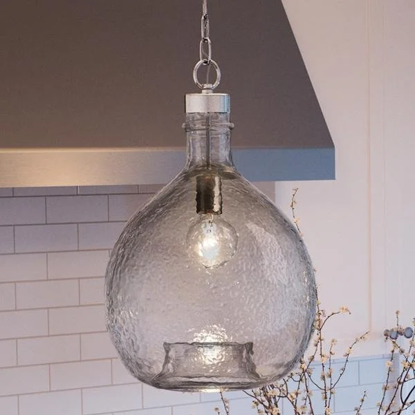 Art Deco Ceiling Lights with Geometric Patterns and Metallic FinishesArt Deco Ceiling Lights with Geometric Patterns and Metallic FinishesUHP2772 Modern Farmhouse Pendant, 20-3/8"H x 13"W, Brushed Nickel Finish, Hobart Collection