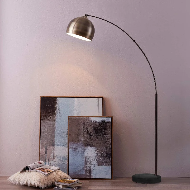 Adjustable Height Floor Lamp for Versatile Lighting NeedsAdjustable Height Floor Lamp for Versatile Lighting NeedsVersanora VN-L00010AB Arquer Floor Lamps, Anti-Brass/Black Marble Base