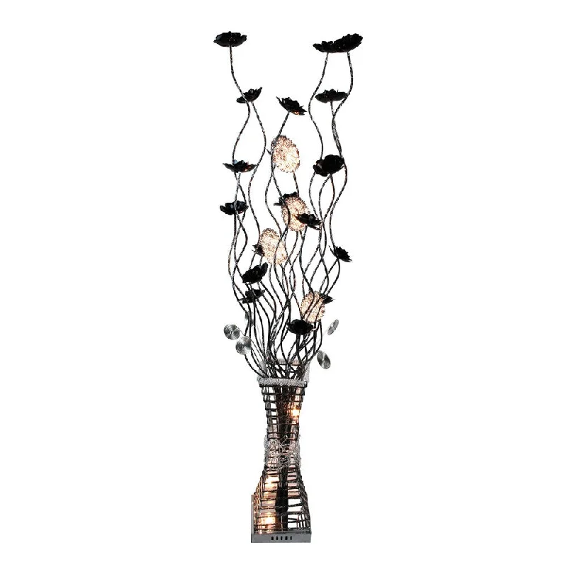 Industrial Style Floor Lamp with Exposed Bulbs for Loft ApartmentsIndustrial Style Floor Lamp with Exposed Bulbs for Loft ApartmentsVinvage Modern Luxury 6-light Black Rose Floor Lamp