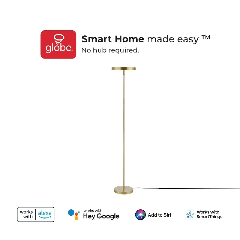 Adjustable Height Floor Lamp for Versatile Lighting NeedsAdjustable Height Floor Lamp for Versatile Lighting NeedsWi-Fi Smart 63" Matte Brass Multicolor Changing RGB Tunable White LED Integrated Floor Lamp - one size