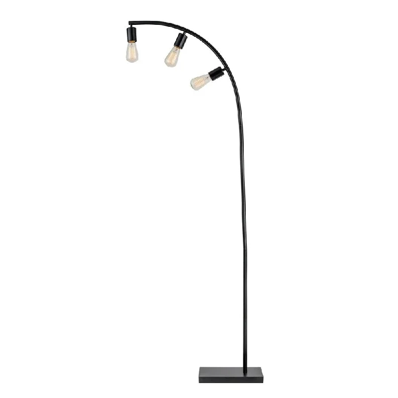 Glass Floor Lamp with Frosted Shades for Soft Diffused LightGlass Floor Lamp with Frosted Shades for Soft Diffused LightWinslow 70" Black 3-Light Floor Lamp
