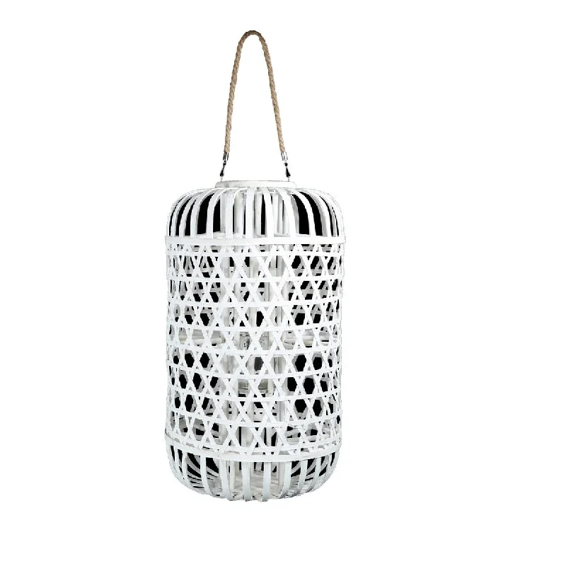 Metal Floor Lamp with a Matte Black Finish for a Sleek LookMetal Floor Lamp with a Matte Black Finish for a Sleek LookWooden Lantern with Octagonal Cut Out and Rope Hanger, Large