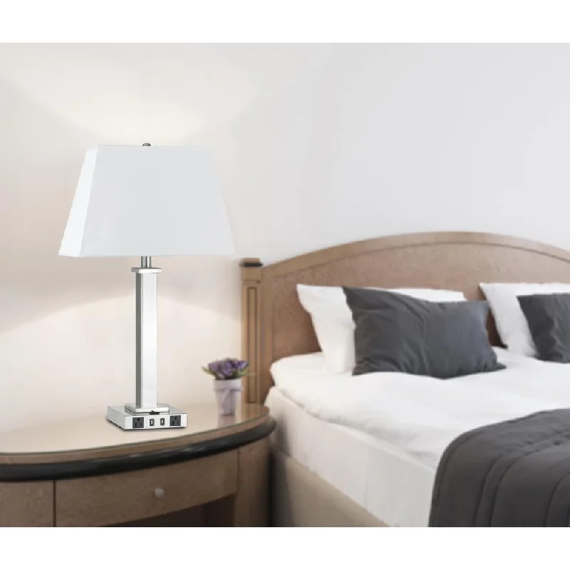 coastal style table lamps with nautical elements for beach housescoastal style table lamps with nautical elements for beach houses100W Metal Night Stand Lamp With 2 Usb And 2 Power Outlets, On Off Rocker Base Switch, La60003Tb9Rbs By Cal Lighting