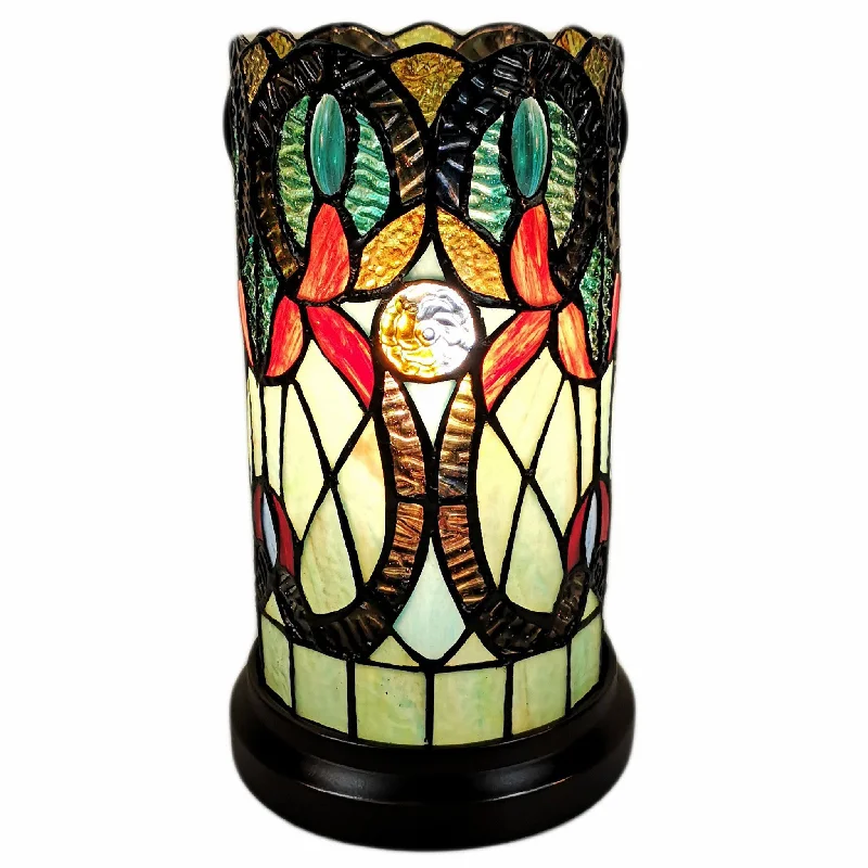bohemian table lamps with colorful patterns for eclectic bedroomsbohemian table lamps with colorful patterns for eclectic bedrooms11" Tiffany Style Vintage Antique Accent Table Lamp By Homeroots