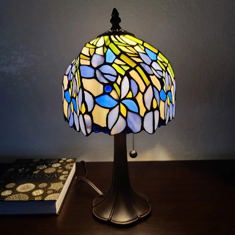 marble table lamps with a luxurious veined pattern for high end decormarble table lamps with a luxurious veined pattern for high end decor15" Tiffany Style Blue Floral Table Lamp By Homeroots