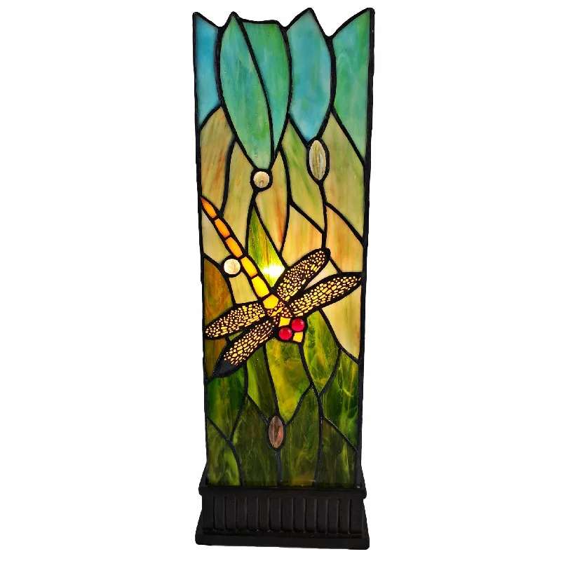 wooden table lamps with natural grain for a warm and organic feelwooden table lamps with natural grain for a warm and organic feel18" Tiffany Style Dragonfly Dark Brown Base Table Lamp By Homeroots