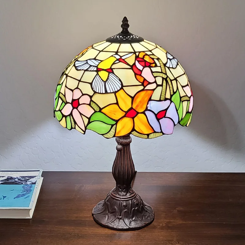 victorian style table lamps with ornate details for traditional homesvictorian style table lamps with ornate details for traditional homes18" Tiffany Style Floral Table Lamp By Homeroots