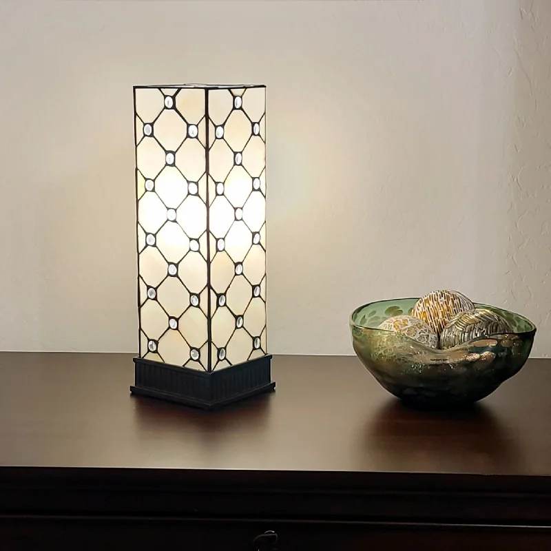 rustic farmhouse table lamps for cozy kitchensrustic farmhouse table lamps for cozy kitchens18" Tiffany Style Jeweled Dark Brown Base Table Lamp By Homeroots