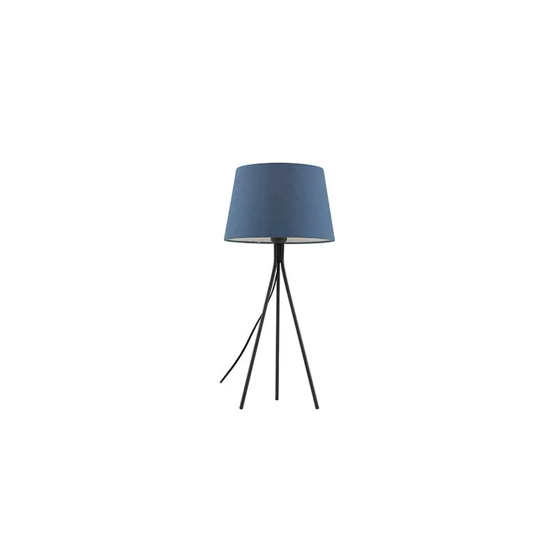 metal table lamps with a matte black finish for a sleek appearancemetal table lamps with a matte black finish for a sleek appearanceAnna Blue with Dark Grey Modern Tripod Table Lamp