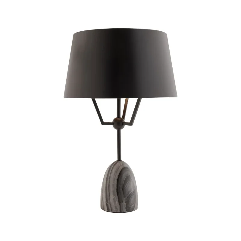 metal table lamps with a matte black finish for a sleek appearancemetal table lamps with a matte black finish for a sleek appearanceArteriors PTI23 Hodgins 1-lt 28" Tall Table Lamp
