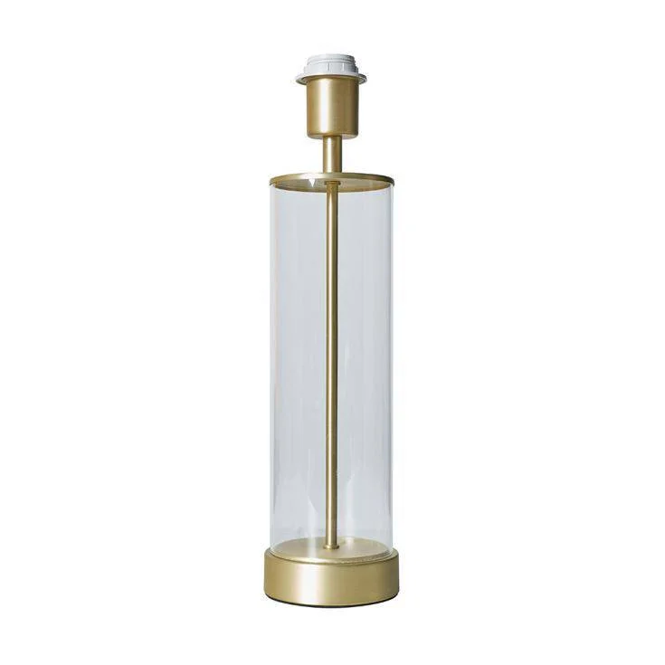 coastal style table lamps with nautical elements for beach housescoastal style table lamps with nautical elements for beach housesBalan Matt Gold and Clear Tube Table Lamp